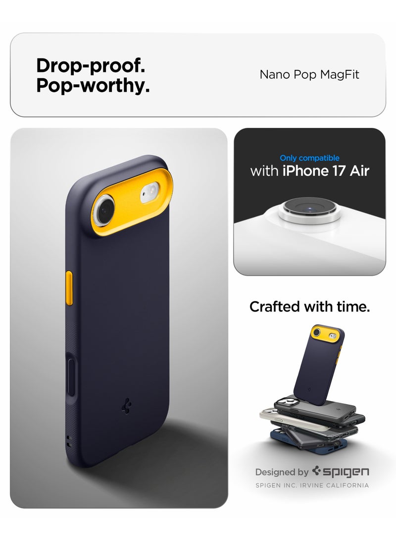 Spigen Nano Pop MagFit iPhone 17 Air MagSafe Case Cover Mil Grade - Blueberry Navy - Image 2