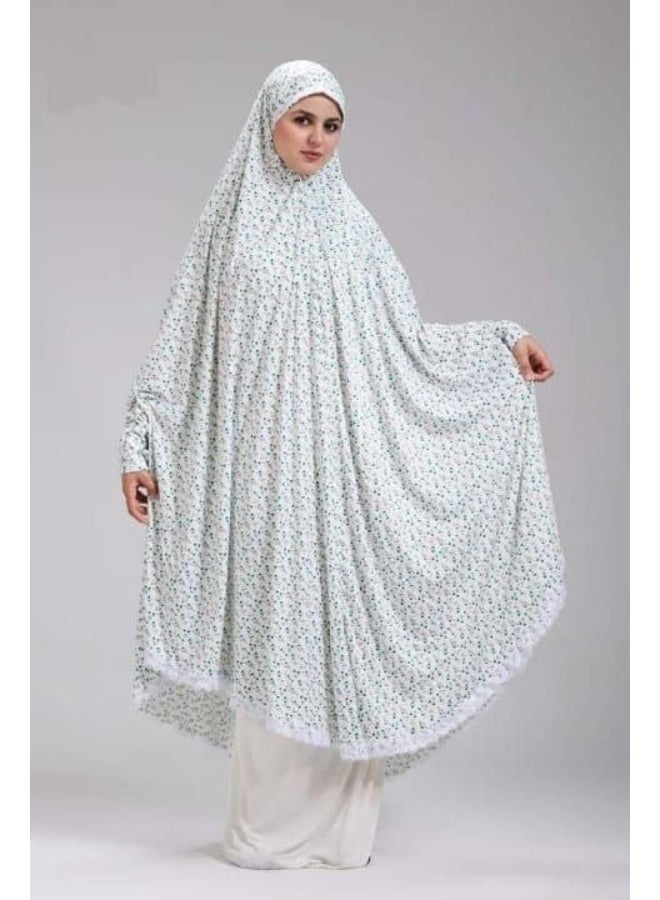 Long, Loose & Comfortable Women’s Prayer Khimar Made of Cotton Lycra Fabric with Rolled Sleeves | Multiple Colors | One Size Fits All - Image 5