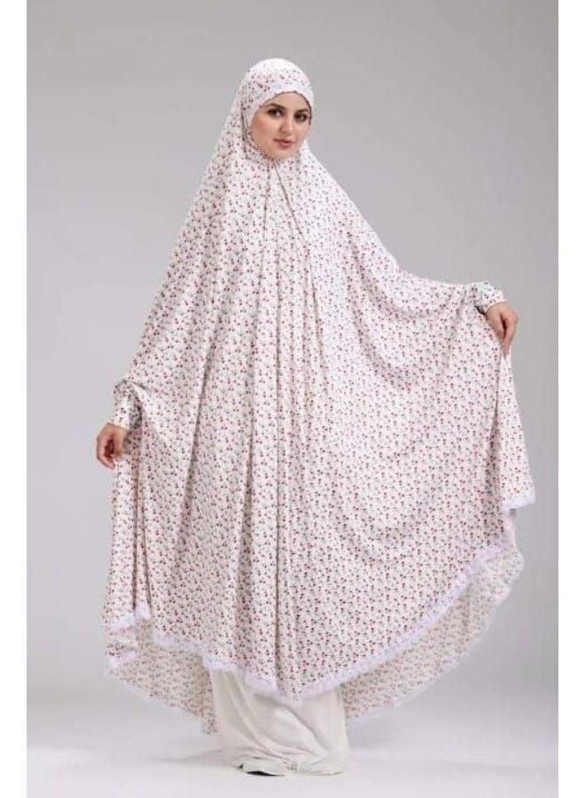 Long, Loose & Comfortable Women’s Prayer Khimar Made of Cotton Lycra Fabric with Rolled Sleeves | Multiple Colors | One Size Fits All - Image 2