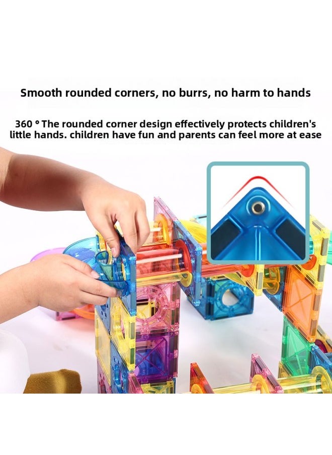Special Color Window Magnetic Piece Toy Pipe Magnet Children's Slide Ball Magnetic Building Block Track Splicing Play-Color:Pipe 25-piece Gift Box  - Image 5