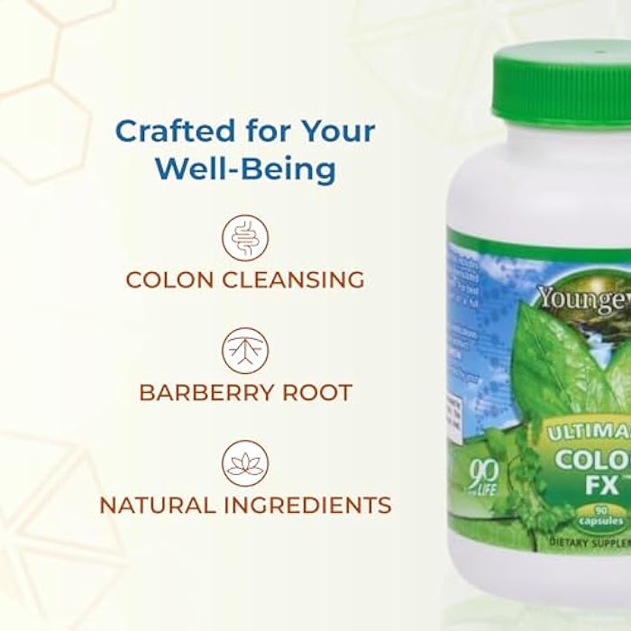 Youngevity Ultimate Colon FX™ – Proprietary Herbal Blend for Natural Colon Cleansing and Digestive Health Support – 90 Capsules (Pack of 1) - Image 5