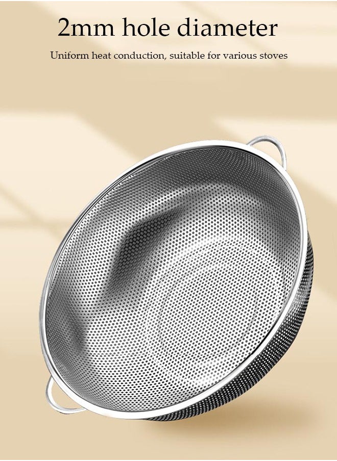 DUNISO 6 Pcs Stainless Steel Drainage Baskets, Multifunctional Vegetable Cleaning And Draining Basins, Multifunctional Fruit Baskets With Ears And Feet, Suitable For Kitchen And Dining Rooms  - Image 4