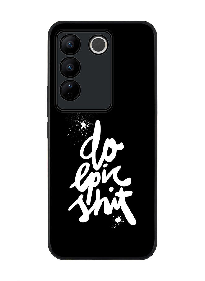 Stylizedd Rugged Black Edge case for Vivo V27 / Vivo V27 Pro / Vivo S16, Slim fit Soft Case Flexible Rubber Edges Anti Drop TPU Gel Thin Cover - Epic  - Image 1