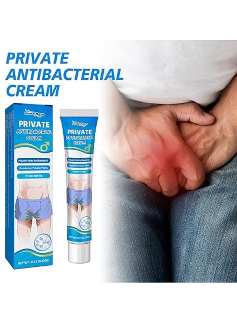 SOUTH MOON Private Antibacterial Cream,Private Itching Cream,External Itching Relief Cream,Fast Relieves The Itching,Male Private Care Itch Relief Cream,Mens Private Part Itching Cream 20g - Image 1
