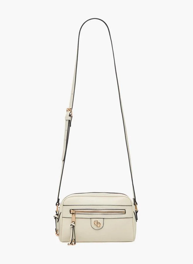 Celeste Solid Crossbody Bag with Zip Closure