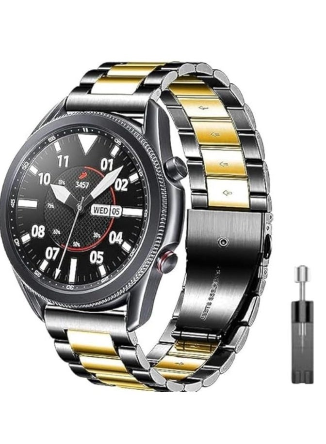 NEXT STORE Stainless Steel Strap Compatible with Samsung Gear S3 / Galaxy Watch 46mm / Galaxy 3 45mm / Huawei Watch 3/3 Pro / GT3 46mm / GT2 – 22mm Metal Replacement Band