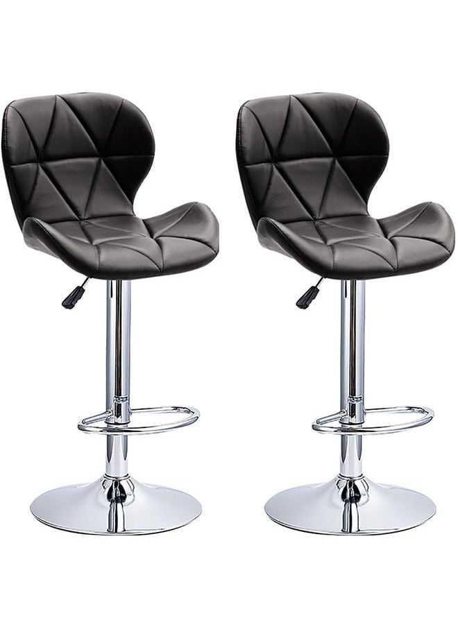Generic - Bar Chairs Swivel Height Adjustable Bar Stools PU Leather Padded Breakfast Barstools - Image 1