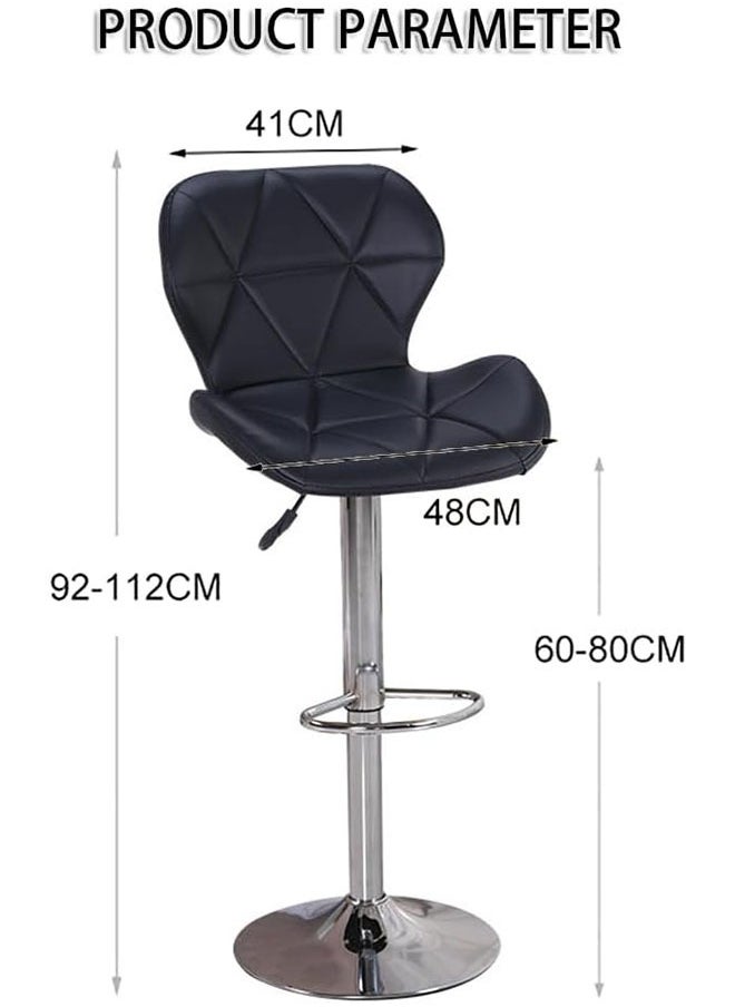 Generic - Bar Chairs Swivel Height Adjustable Bar Stools PU Leather Padded Breakfast Barstools - Image 1