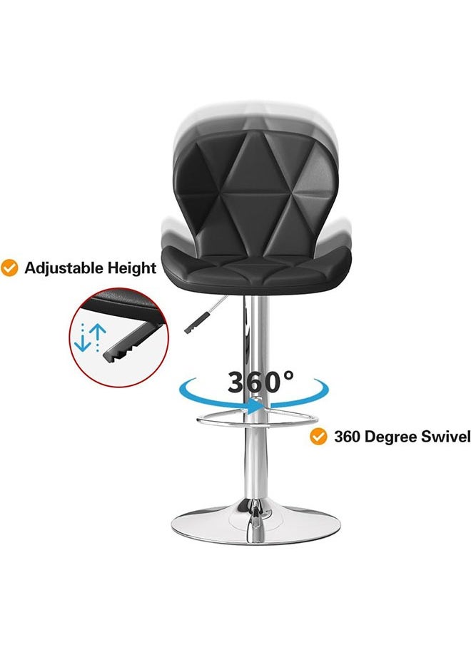 Generic - Bar Chairs Swivel Height Adjustable Bar Stools PU Leather Padded Breakfast Barstools - Image 1
