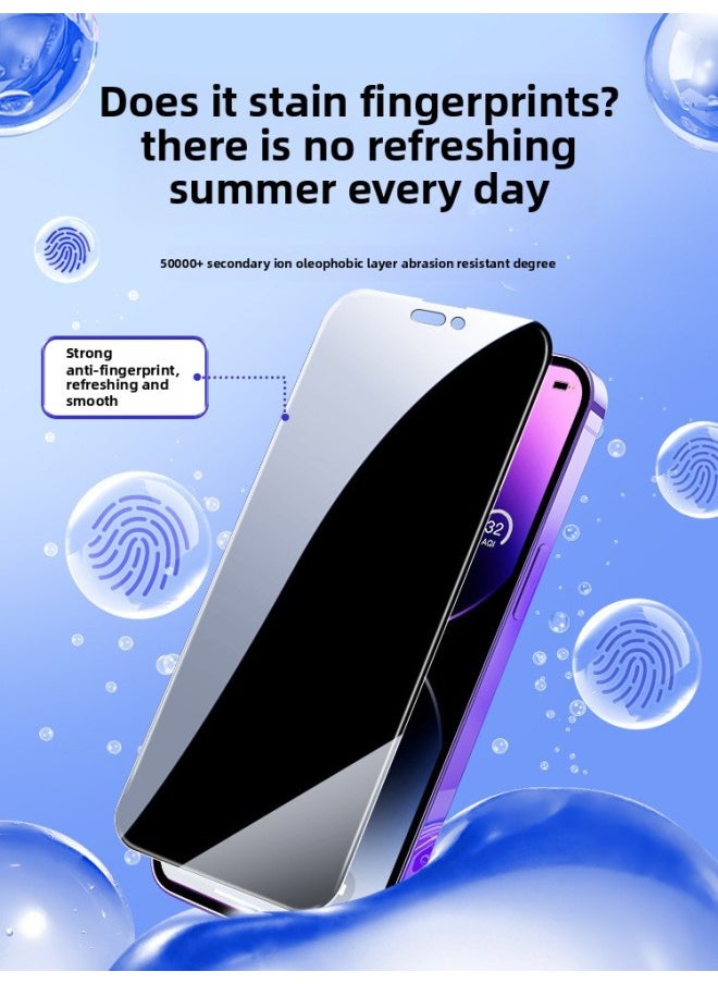 Generic - [360 Degree Anti-peeping] For Apple 14pro Tempered Film IPhone13ProMax Anti-peep Film 16/15plu-Colour:[peepproof* Blue Light Film] Black Border [vision Protection] Buy 1 Get 1 Free-Size:iPhone 13 Pro Max - Image 1