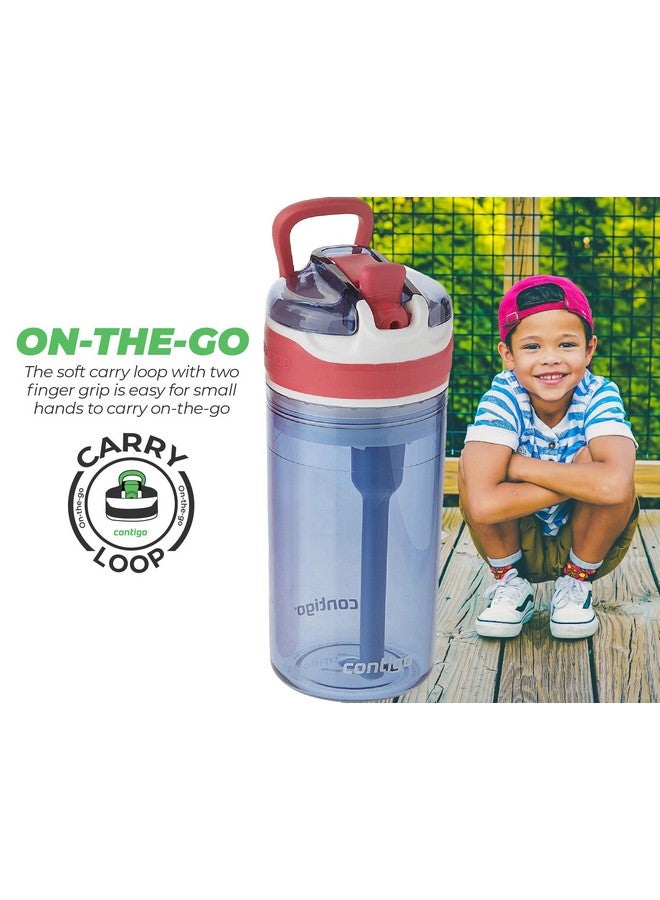 Contigo Snack Hero 2-in-1 Bottle Set - 4oz Snack Compartment & 13oz Spill-Proof Water Bottle - Red & Blue - Image 5