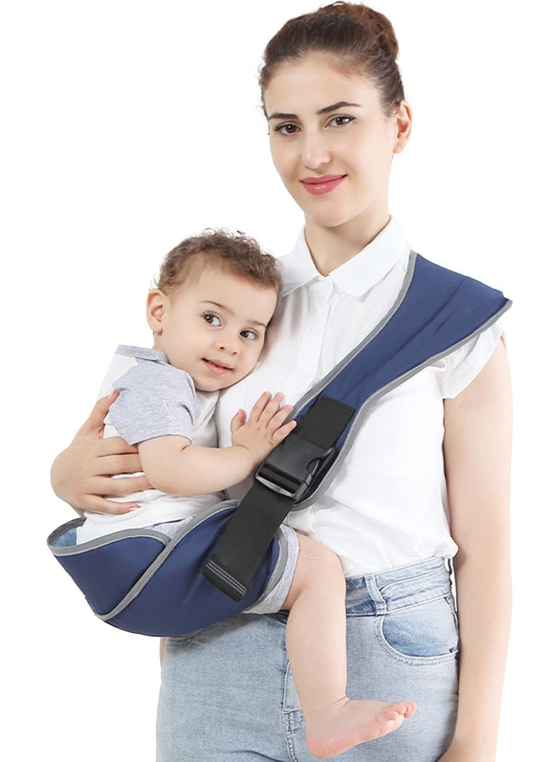 SOLARAE Toddler Carrier, Portable Adjustable Child Sling, Ergonomic One Shoulder Labor Saving Polyester Half Wrapped Sling with Anti-Slip Particles, for Children 6-36 Months - Image 1