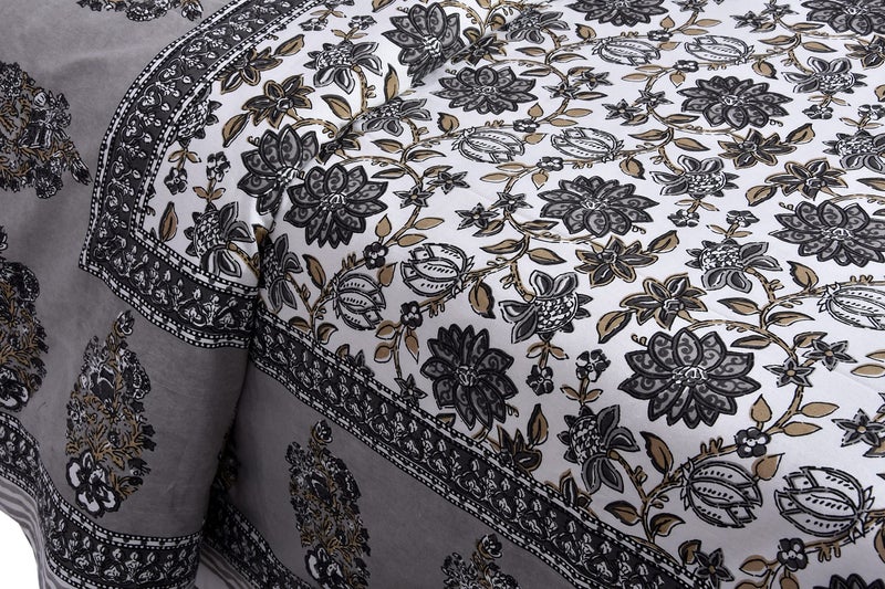 Braise Premium | King Size |100% Pure Cotton | Double Bedsheet with 2 Pillow Covers (Smoke Grey) - Image 2