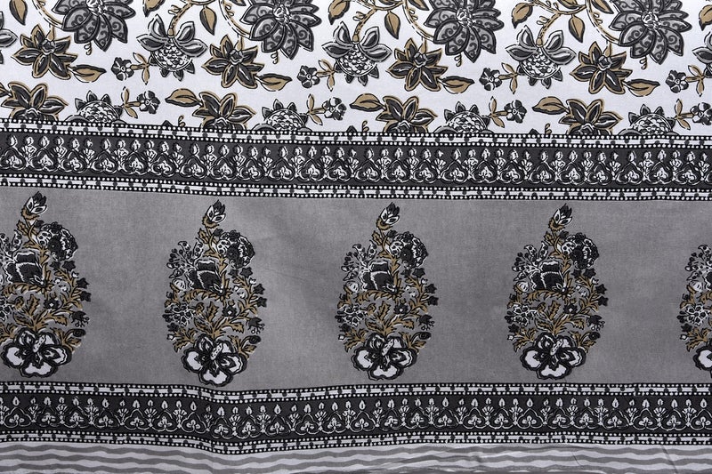 Braise Premium | King Size |100% Pure Cotton | Double Bedsheet with 2 Pillow Covers (Smoke Grey) - Image 4
