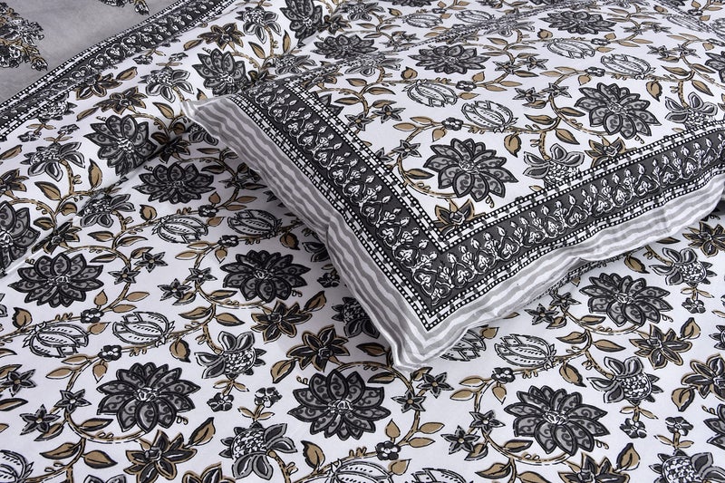 Braise Premium | King Size |100% Pure Cotton | Double Bedsheet with 2 Pillow Covers (Smoke Grey) - Image 5