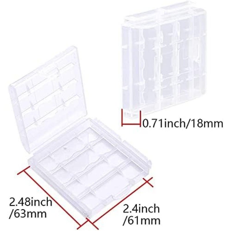 Clear 12 Piece Plastic Battery Case Holder Set For 5 7 Storage - Image 2
