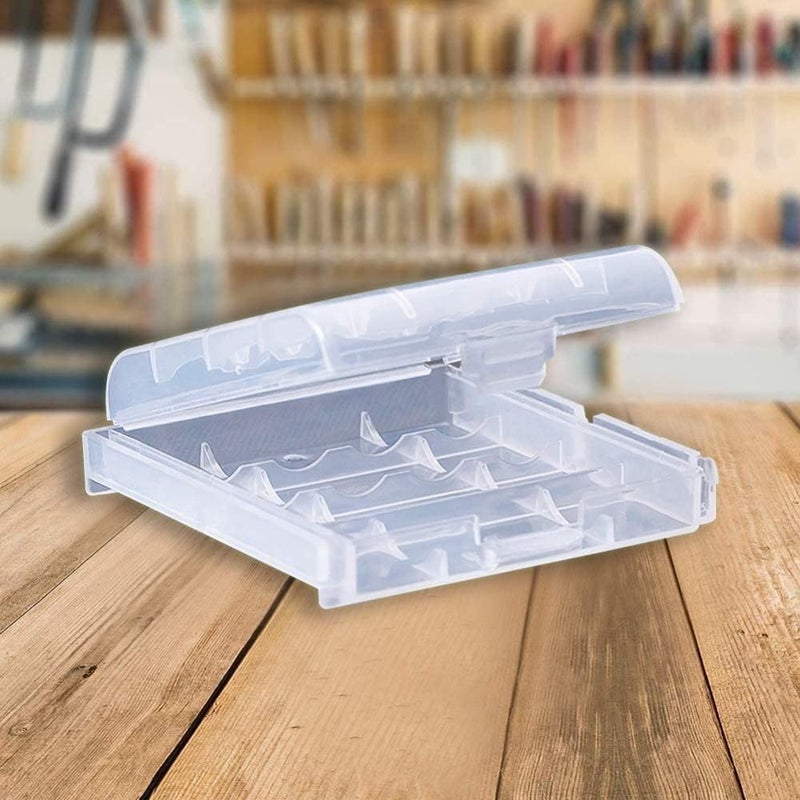 Clear 12 Piece Plastic Battery Case Holder Set For 5 7 Storage - Image 5