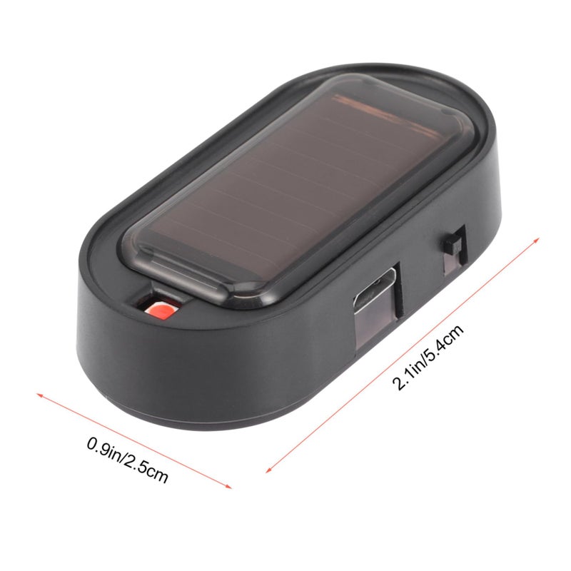 Solar Powered Anti Theft Car Alarm Light Dummy Led Flashing Warning Light 2 Pack - Image 3