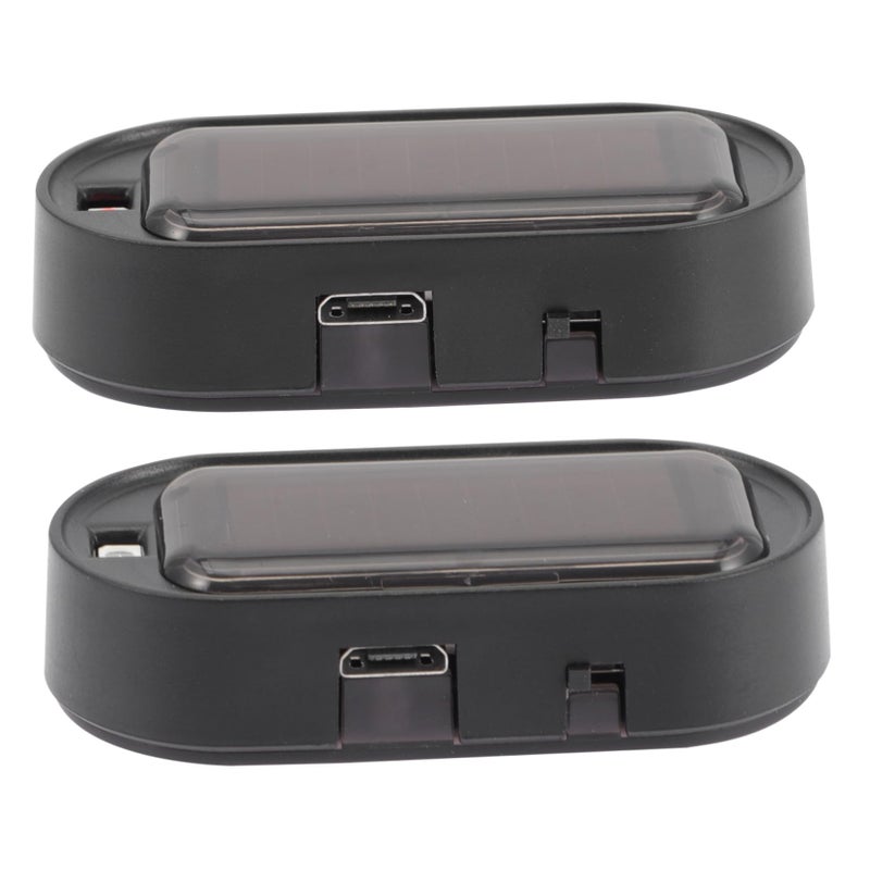 Solar Powered Anti Theft Car Alarm Light Dummy Led Flashing Warning Light 2 Pack - Image 2
