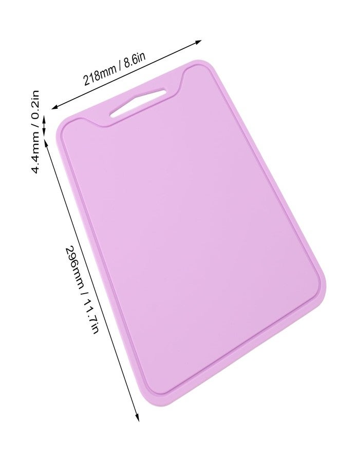 Luatoxry Silicone Cutting Board, 11.7x8.6x0.2in Flexible Cutting Board, Purple Silicone Chopping Boards, Portable Flexible Kitchen Chopping Boards for Meat, Vegetables, Fruits - Image 2