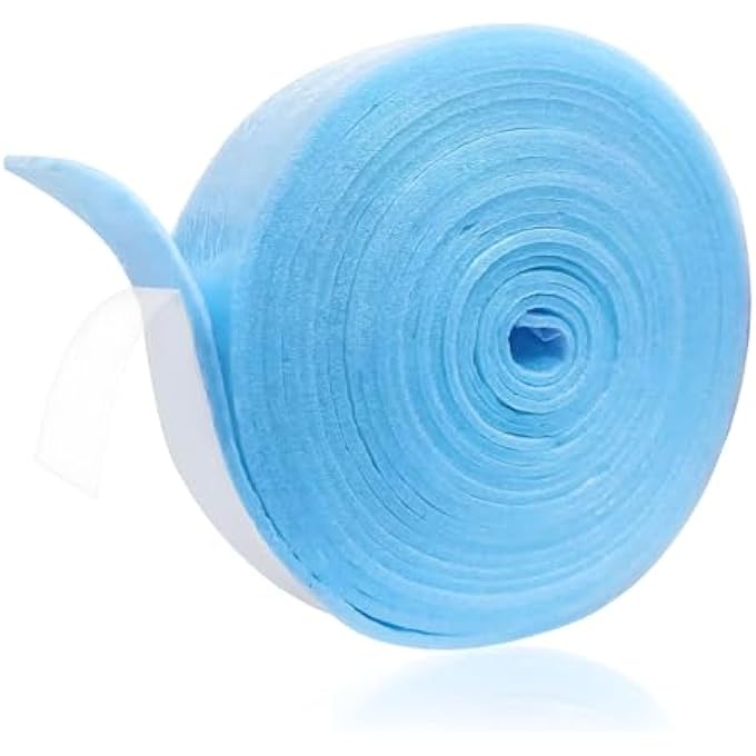 SELF-ADHESIVE EDGE INSULATION STRIP, 50 MM X 5 MM X 10 M, EDGE INSULATION STRIP FOR SCREED, INSULATION TAPE FOR UNDERFLOOR HEATING, SOUND INSULATION AND THERMAL INSULATION, BLUE - Image 1