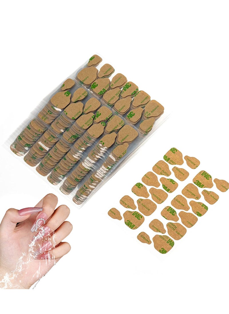 Excefore 50 Sheets Nails Adhesive Tabs Stickers for Press On False Nail Gel Glue Double Sided Stickers Waterproof Transparent Strong Sticky  - Image 1