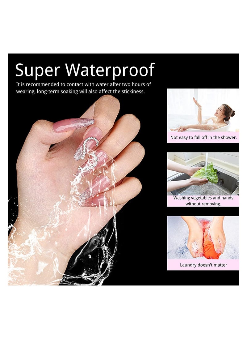 Excefore 50 Sheets Nails Adhesive Tabs Stickers for Press On False Nail Gel Glue Double Sided Stickers Waterproof Transparent Strong Sticky  - Image 4