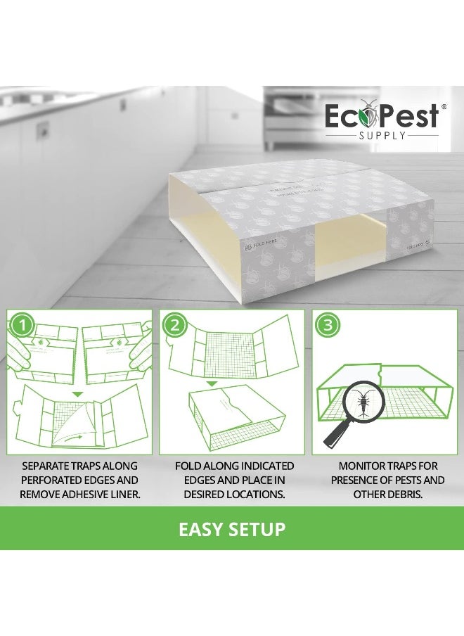 Generic Silverfish Trap - 12 Pack | Sticky Indoor Glue Trap for Silverfish Firebrat and Other Bugs and Crawling Insects | Adhesive Silverfish Killer Paks Monitor and Detector with Natural Bait Attractant  - Image 2