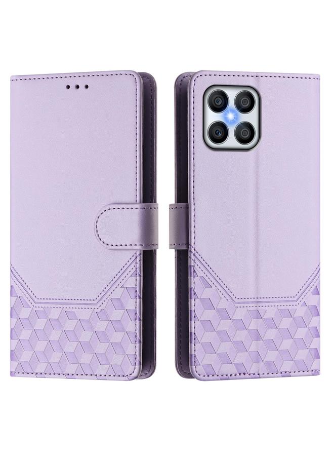 S-TOP Case For Honor X8 4G / X30i 5G / Play 6T Pro 5G Honeycomb Embossing RFID Leather Phone Case - Image 2