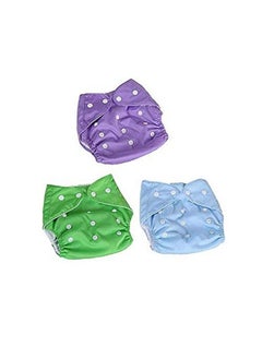 Chinmay Kids (Set Of 3) Kids Diapers Baby Cloth Diaper Reusable Nappies Washable Adjustable Size Nappy Langot Training Pants Without Inserts(Green Summer) (Assorted Colours)  - Image 2