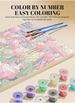 Generic Paint by Numbers for Adult Kids Beginners Canvas, DIY Acrylic Paint by Number Canvas for Painting Party and Classroom Activity and Gift, Flower Framed Paint by Numbers Kit 8 x 8 Inch  - Image 3