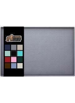 Gorilla Grip Gorilla Grip 100% Waterproof Raised Edge BPA Free Silicone Pet Feeding Mat, Dog Cat Food Mats Contain Spills Protects Floors, Placemats for Cats and Dogs Water Bowl, Pets Accessories 28x18 Gray  - Image 1