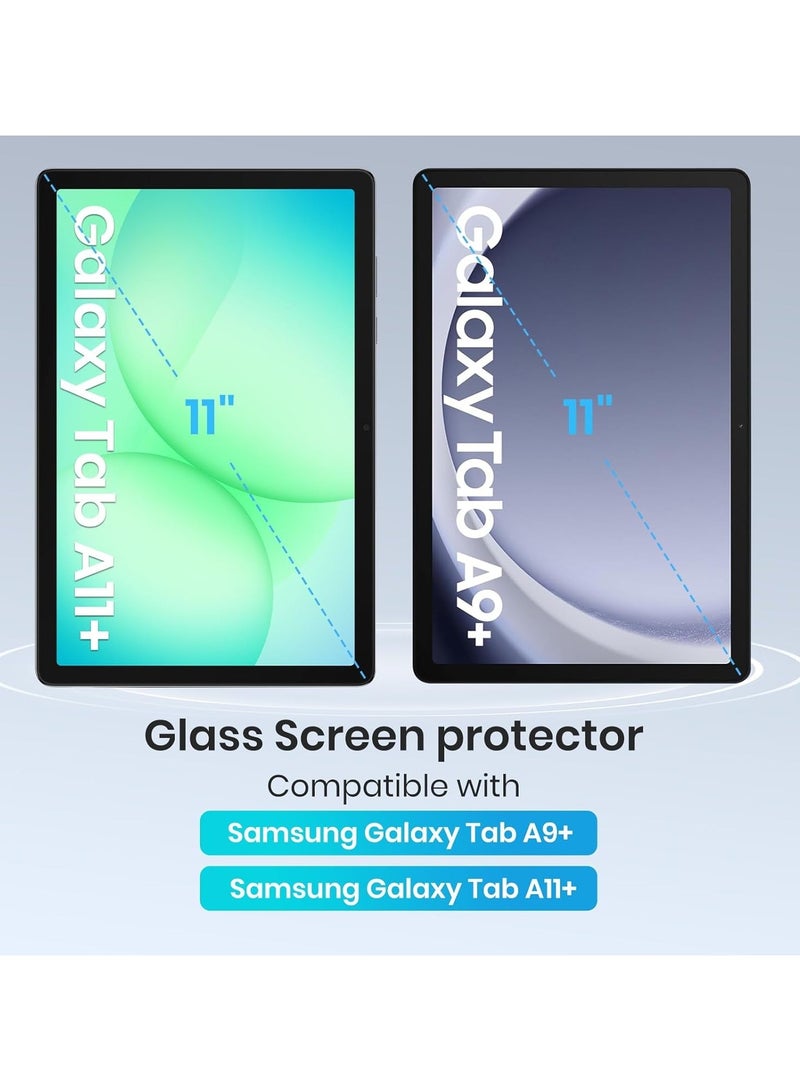 O Ozone (2 Pack) Designed for Samsung Galaxy Tab A11+ (A11 Plus) / A9+ (A9 Plus) 11-inch Screen Protector |Tempered Glass Screen Protector Shock Proof Glass Protector - Clear - Image 2