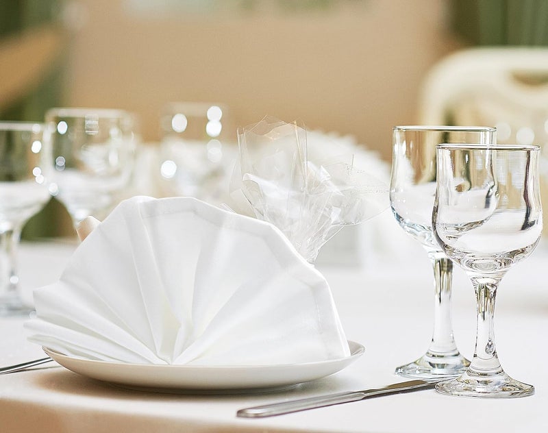 EdenwaldKitchen Napkin 100 Cotton Pack of 6 20 x 20 Inches Dinner Napkins with Hemmed EdgesCloth Napkins for WeddingPartiesSnowy White - Image 3