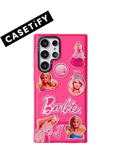 Bright pink with iconic Barbie imagery