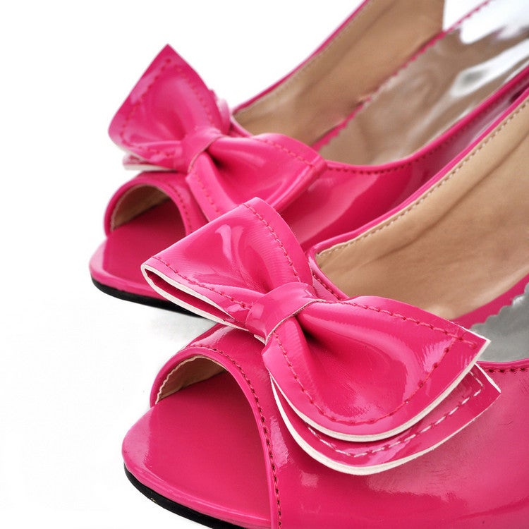 502543 Manufacturers Summer Bow Heel Sandals Women'S Small Size 30/31/32/33 Size 40-46 - Image 3