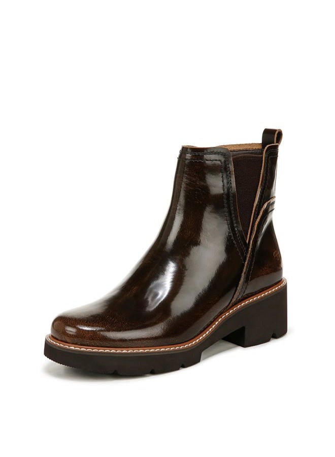 Naturalizer Women's Darry Bootie Water Repellent Ankle Boot, English Tea Brown Leather, 8.5 Wide - Image 1