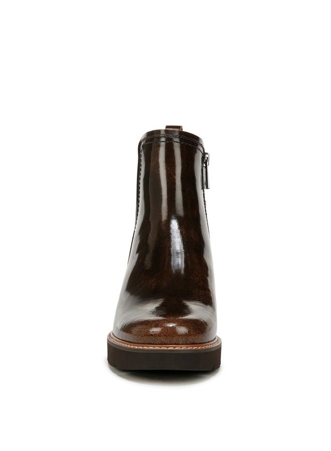 Naturalizer Women's Darry Bootie Water Repellent Ankle Boot, English Tea Brown Leather, 8.5 Wide - Image 2