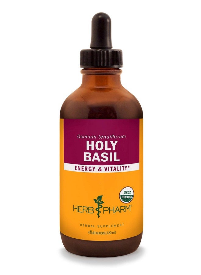 HERB PHARM Certified Organic Holy (Tulsi) Liquid Extract For Energy And Vitality Basil 4 Fl Oz - Image 2