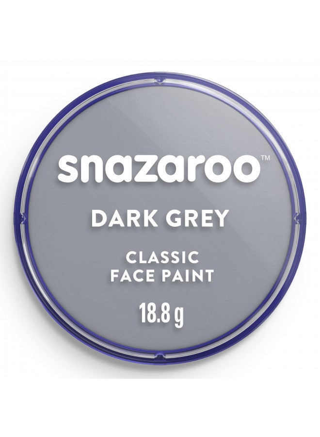 Snazaroo Classic Face and Body Paint, 18.8g (0.66-oz) Pot, Dark Grey - Image 1