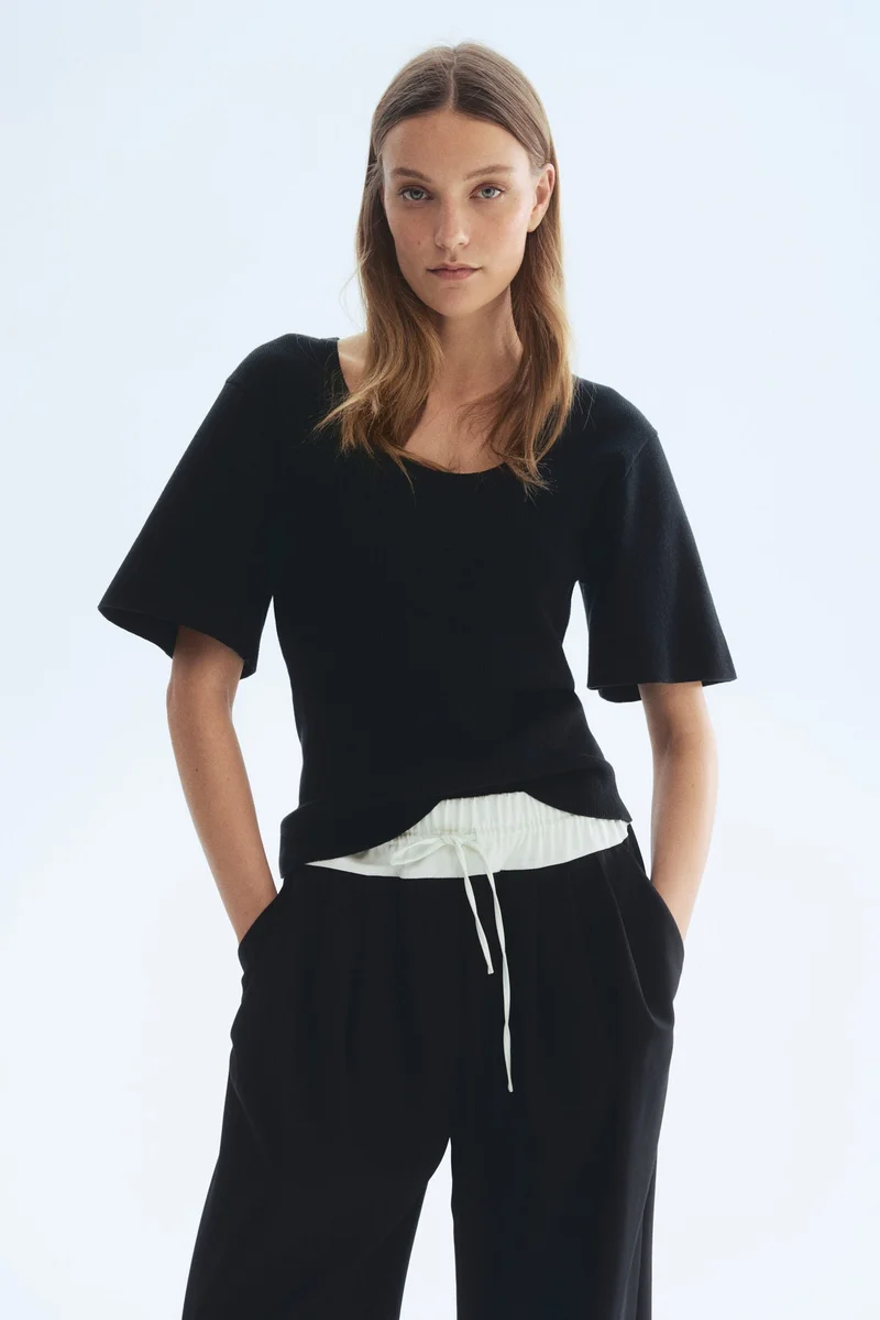 H&M Fine-knit T-shirt