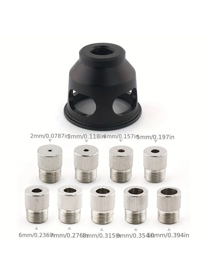 أداة النجارة من النوع ب، ثقب عمودي معدني ثقيل أسود، 10 قطع - Image 1