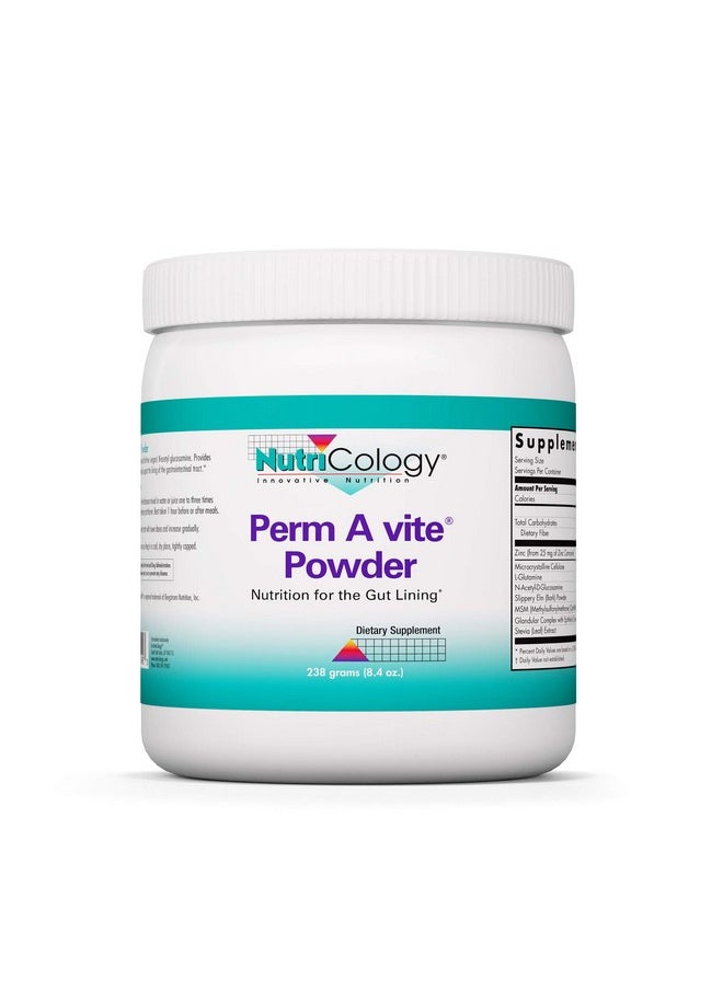 Nutricology Perm A Vite Powder Gut Lining Glutamine Nag Zinc Msm 238 Grams (8.4 Oz)  - Image 2