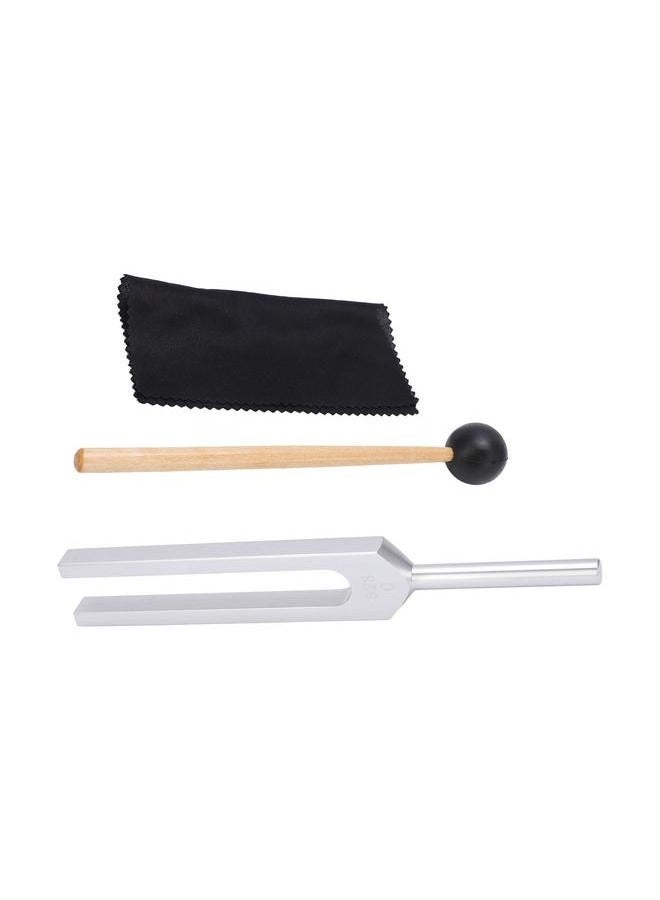 Bukela 528Hz Tuning Fork Metal Solids Wood with Soft Bag Cleaning Cloth for Reducing Stress Meditation  - Image 1