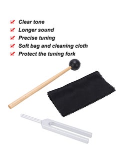 Bukela 528Hz Tuning Fork Metal Solids Wood with Soft Bag Cleaning Cloth for Reducing Stress Meditation  - Image 3
