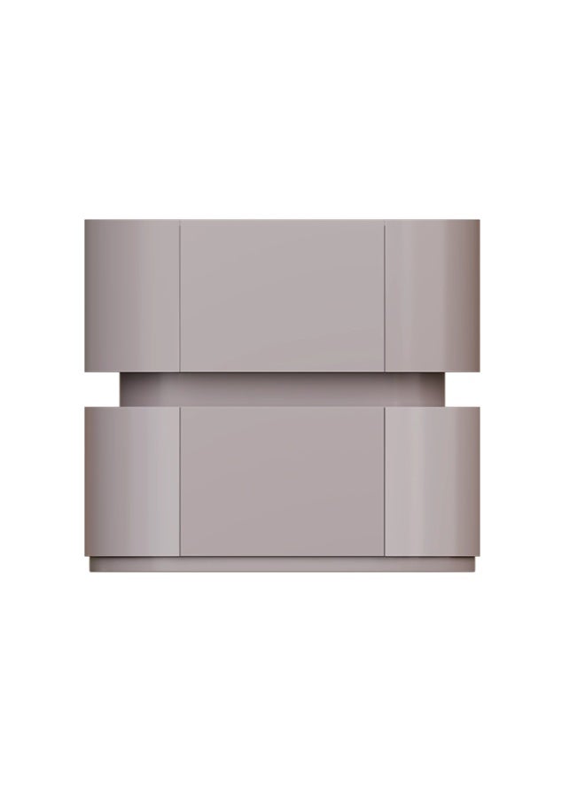 Neo Front Modern Bedside Table with Gray-Brown Piano Lacquer Finish  JN568 55*42*49 cm - Image 2