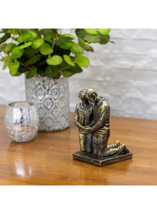 Dicksons Praying Husband and Wife 5 inch Grey Resin Stone Table Figurine - Image 5