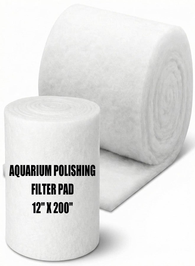 Ribbonlic 12" x 200" Aquarium Filter Floss for Fish Tank 0.59" Thick Ultra Fine Mechanical Aquarium Filter Media for Crystal Clear Water, Cut-to-fit for Fish Tanks, Canister & Sump Filters - Image 1