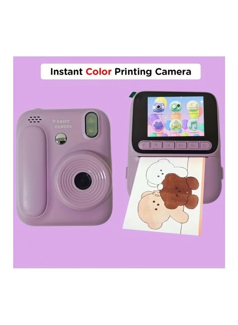 BlueFire Kids Instant Print Camera 4800W HD with 2.4” IPS Screen | 1080p Video Recorder | Ink-Free Thermal Printing | MP3 Player & Games | 3H Battery | 128GB Expandable | Fun Creative Gift for Boys & Girls - Image 3