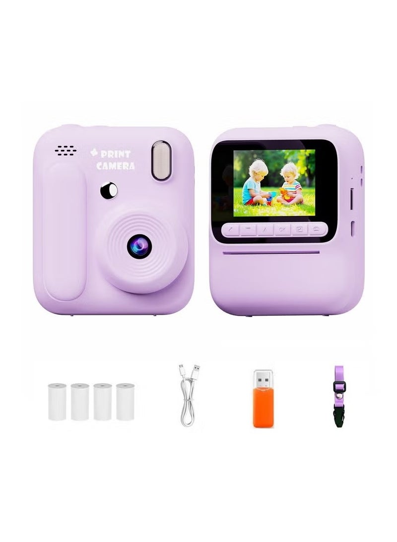 BlueFire Kids Instant Print Camera 4800W HD with 2.4” IPS Screen | 1080p Video Recorder | Ink-Free Thermal Printing | MP3 Player & Games | 3H Battery | 128GB Expandable | Fun Creative Gift for Boys & Girls - Image 2